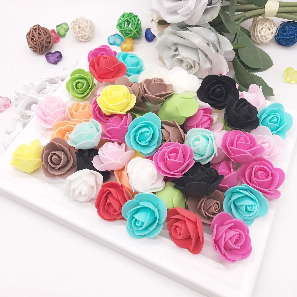 

Искусственные розы из пенополиэтилена, 3,5 см