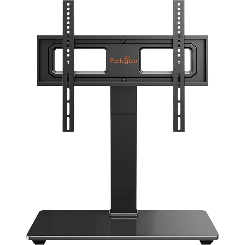 

Height Adjustable Table Top TV Stand Mount with Tilt, Tempered Glass Base, Holds up to 88 lbs, Max VESA 400x400mm, PGTVS26