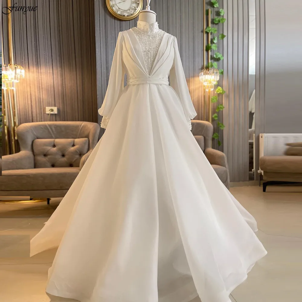 Funyue suknia ślubna мусульманские свадебные платья 2024 арабское свадебное платье в Дубае