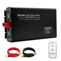 3000w pure sine wave inverter 12v 24v 48v dc to 120v 220v ac converter for home rv truck with remote control