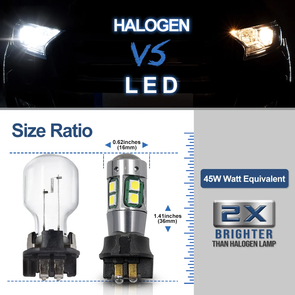 Лампы Canbus PW24W PWY24W для Volvo S60 XC60 Citroen Peugeot-сигнал поворота