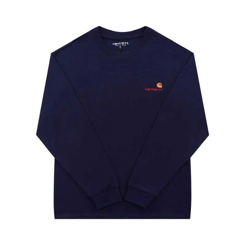 

Classic Carharttes-WIP small standard embroidery long-sleeved T-shirt men's universal couple bottoming shirt