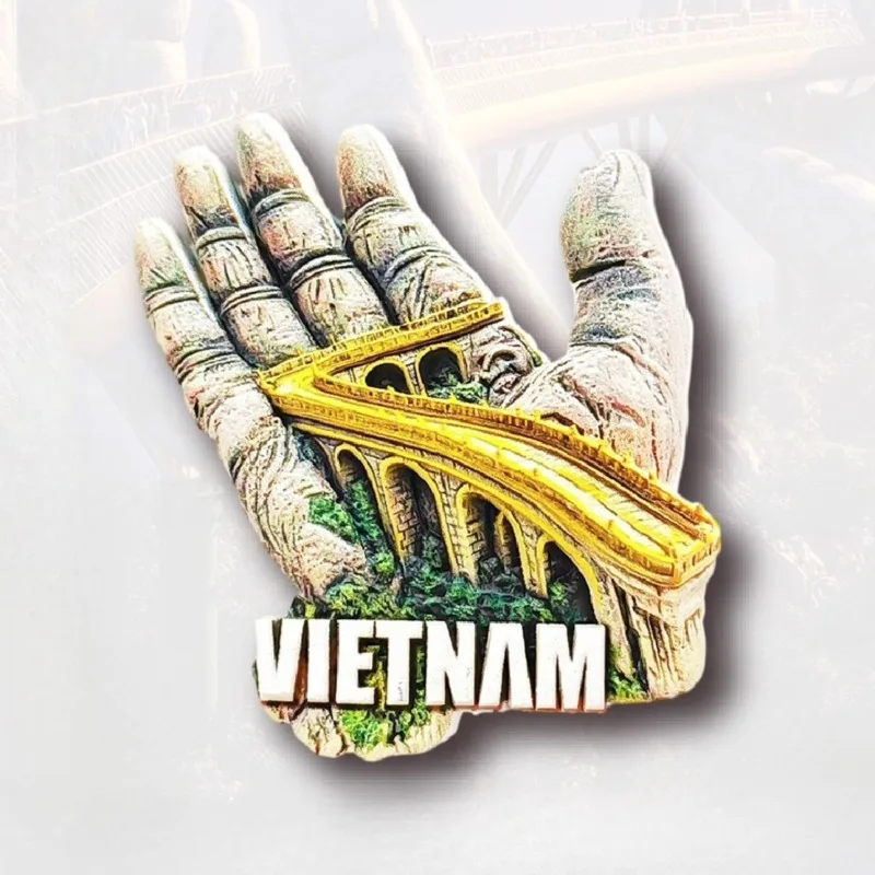 Фото Вьетнамские наклейки на холодильник Dao Phu Quoc, сувениры для путешествий, бамбуковая шляпа, поезд Street molto Viyada Magnets на холодильник, подарки на день рождения, домашний декор №1