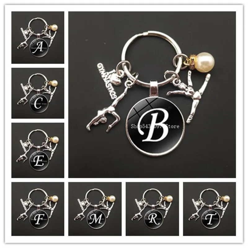 Стеклянный брелок с надписью, спортивный брелок для гимнастики, брелок для автомобильной сумки с подвеской, подарок лучшему другу, я люблю, брелок для гимнастики