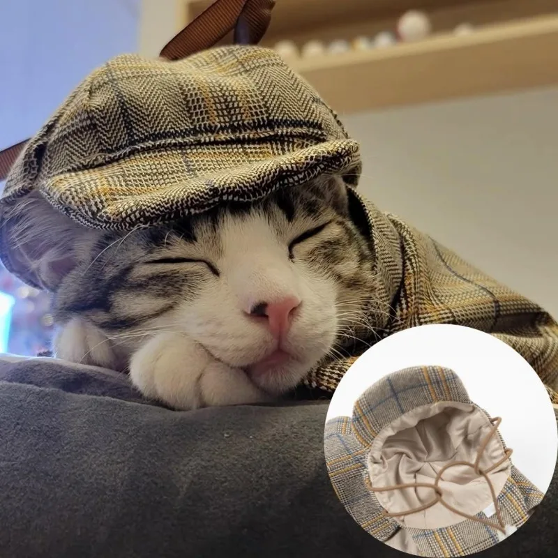 TONG Pet Шерлок Холмс плащ детективная шляпа накидка комплект котенок собака