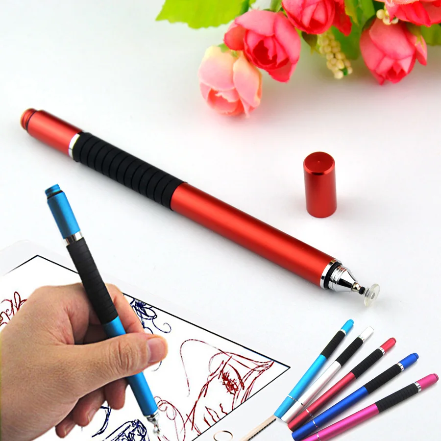 

50pcs Stylus Universal Touch Screen Drawing 2 in 1 + Ballpoint Pen Conductive Sucker Handwriting