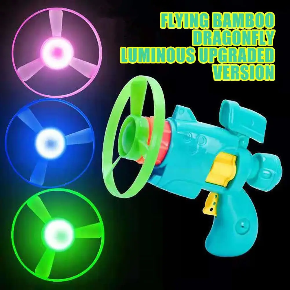 

Flying Saucer Disc Launcher Toys Set With 1 Flying Saucer Gun 4 Spinning Disks Indoor Outdoor Flying Toys For Kids Jump Sport