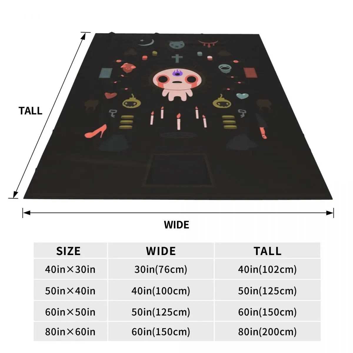 Одеяло для влюбленных видеоигр The Binding Of Isaac Фланелевое дышащее мягкое покрывало