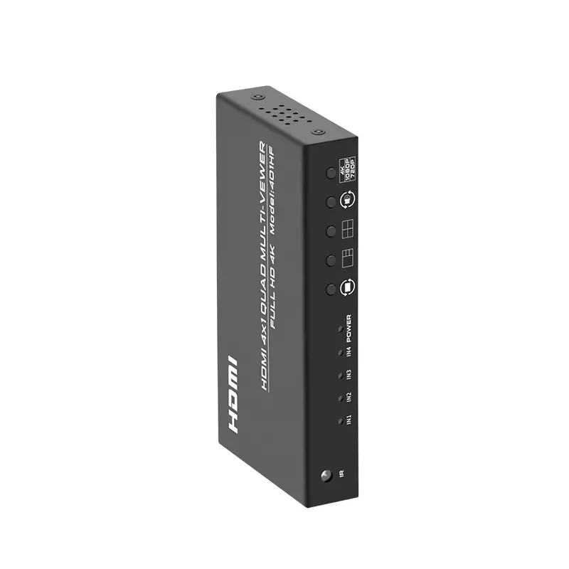 Фото FJ-401HF Fjgear 4-портовый 4K квадро-мультивьювер 4 входа 1 выход, Plug-and-play, 1 экран на 4 устройства, квадро-сплиттер №4