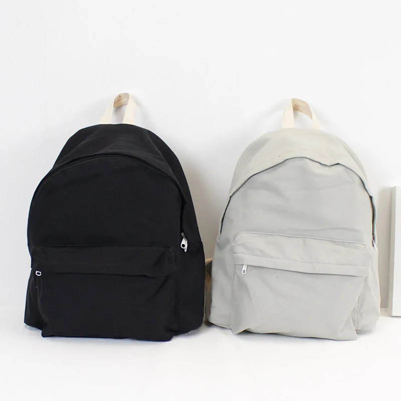 

Canvas School Bag for Teenager Women Fabric Reusable Casual Knapsack Teen Student Back To School Bag Female Daily Rucksack Bag
