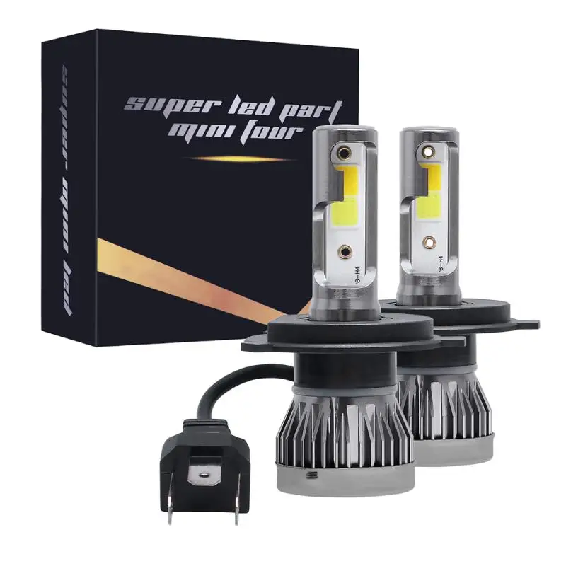 

1Pair H4 9003 HB2 LED Headlight Conversion Kit COB Hi/Lo Beam Bulbs 90W 12000LM High Power 6000K White/3000K Yellow Headlamp