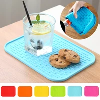 rectangle silicone mat heat resistant non slip trivet pot tray pan holder mat pad placemat for kitchen accessories