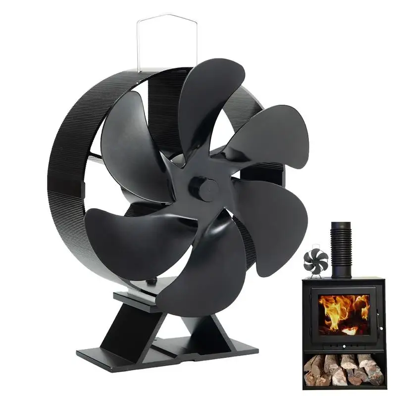 

Heat Powered Stove Fan Fireplace Fan For Wood Burning Stove Silent Operation Automatic Adjustment Thermal Fans For Wood/Log