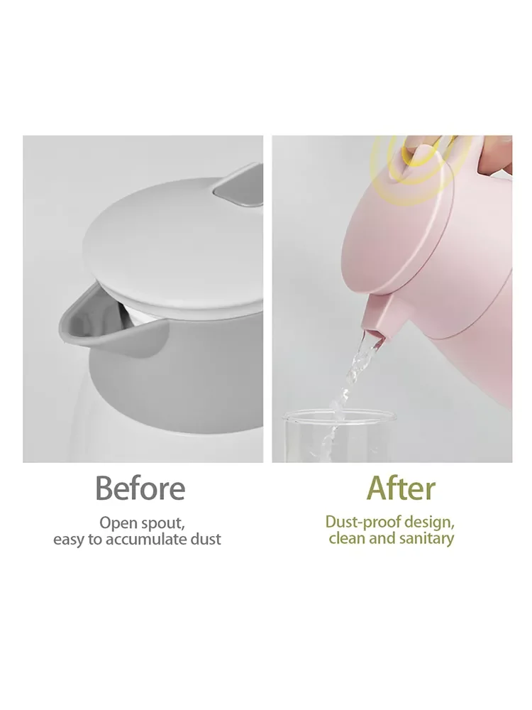 

Large Capacity Thermal Insulation Pot Vacuum Flasks Portable Heat Kettle Coffee Tea Glass Liner Thermos Water Bottle