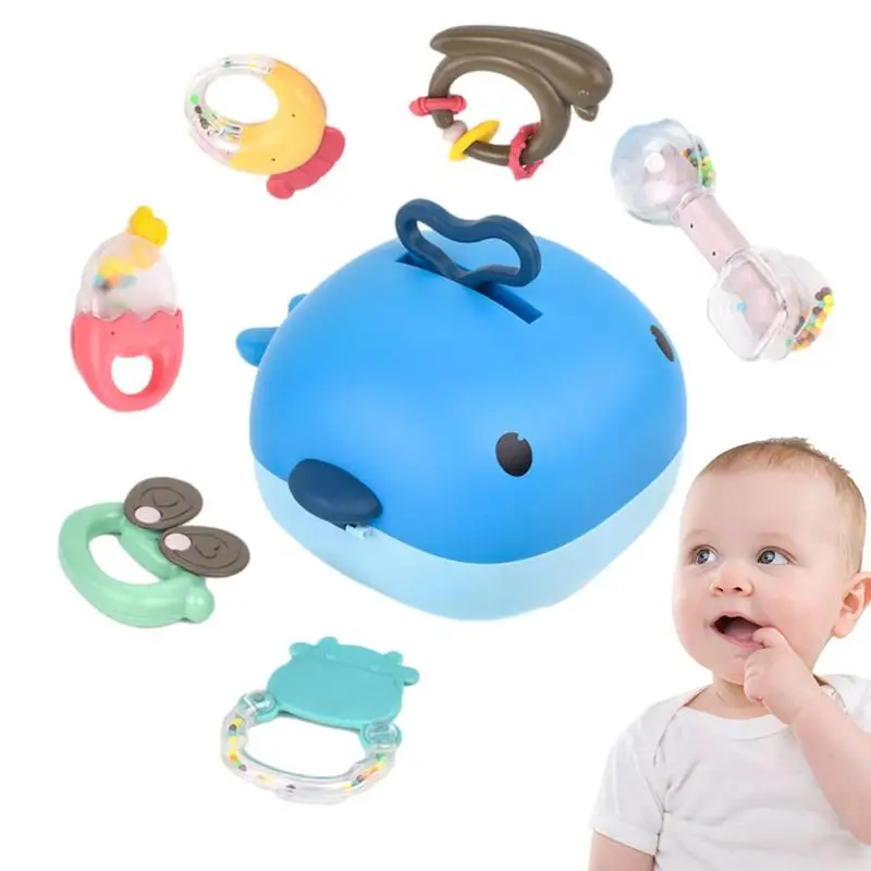 

Baby Teething Toys Rattle Teething Toys For Babies Educational Animal Grab Shaker Hand Bells Rattles For Newborn 0 To 12 Months