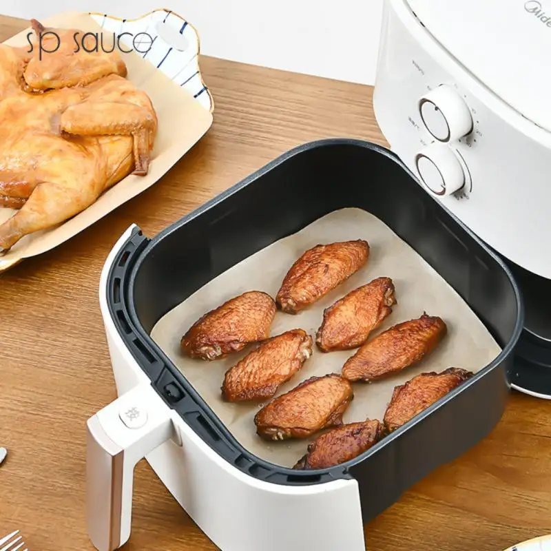 

Non-stick Air Fryer Disposable Paper Non-stick Steaming Mat Air Fryer Paper Baking Silicone Oil Paper Barbecue Pad Paper