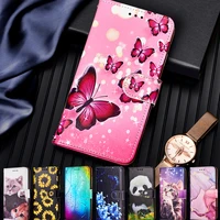 flip leather phone case for huawei honor 8 9 10 youth p9 p10 p20 p30 pro p8 lite 2017 flower wallet stand protect cover hoesje