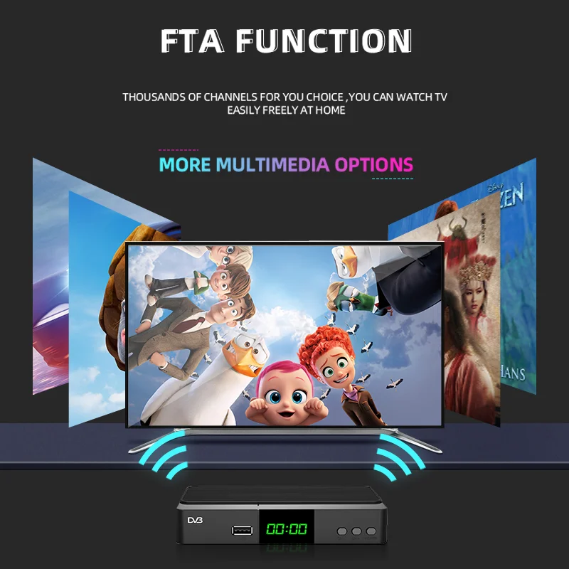 DVB-T2 Digital TV Box 1080P DVB Cable Receiver UBISHENG U6 with HDMI Scart &ampLAN Port for HD/Old Set Top |