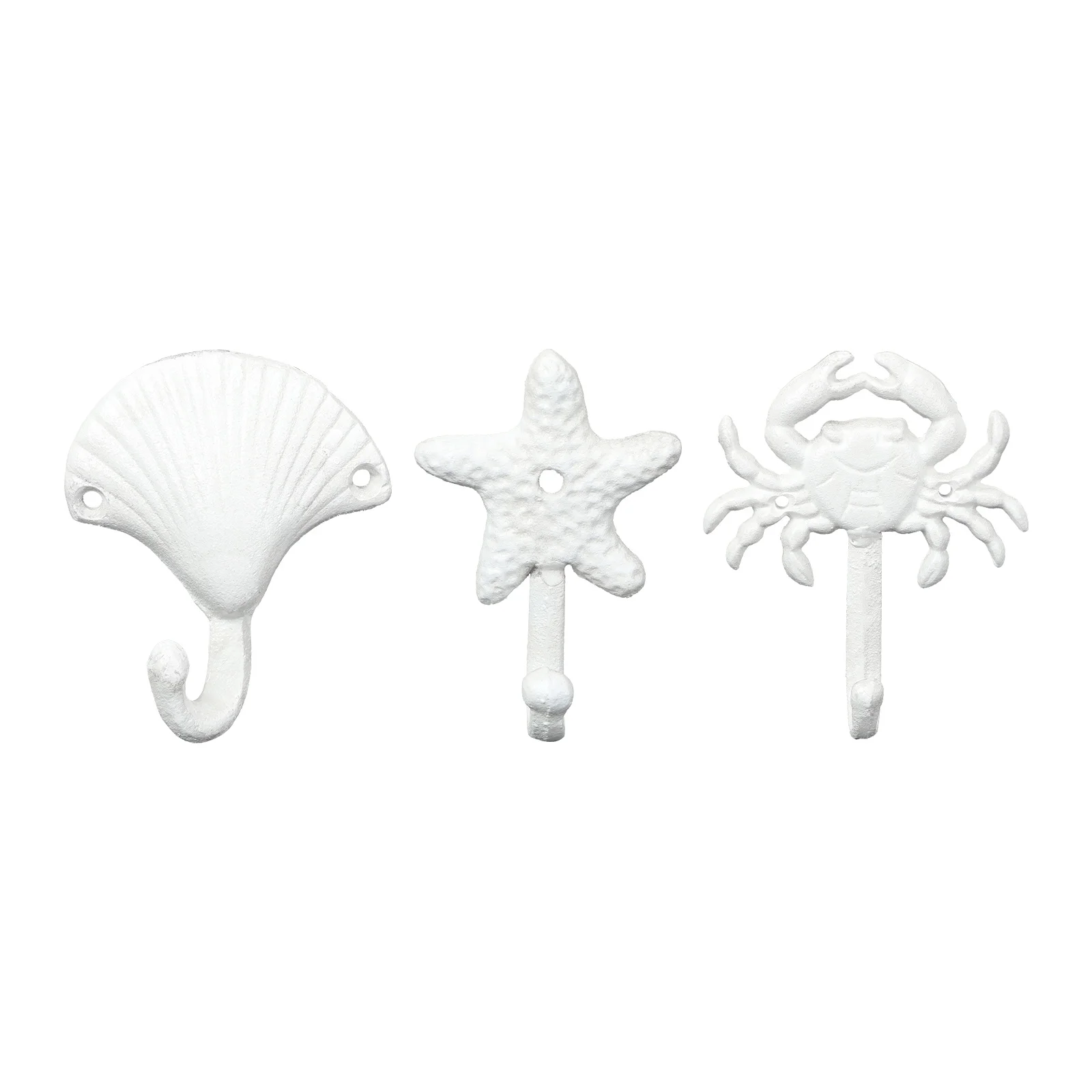 

3 Pcs Single Wrought Iron Hooks Creative Wall Cabinet Coat Hanger Metal Outdoor Decor