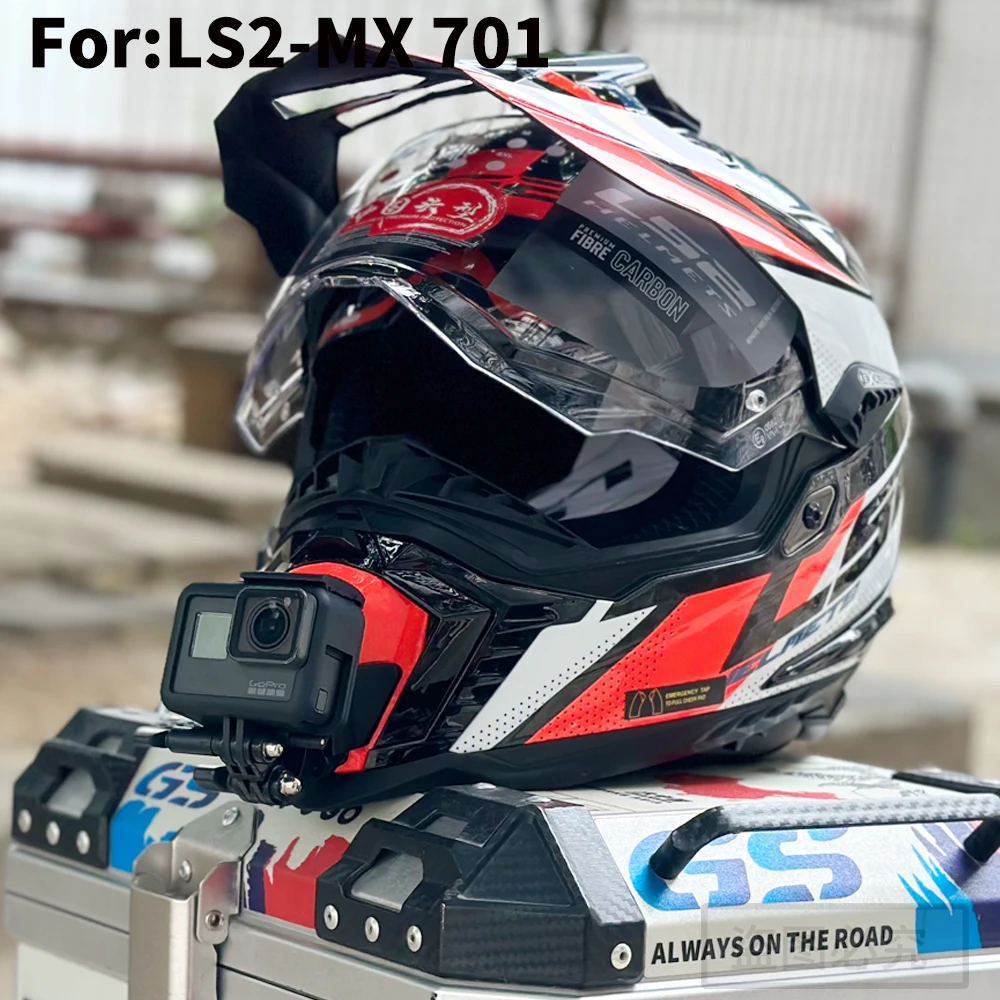 TUYU Premium Customized LS2 FF358 801 396 MX701CNC Aluminium Helmet Chin Mount for GoProMax Hero11 10Insta360 Camera Accessories images - 6