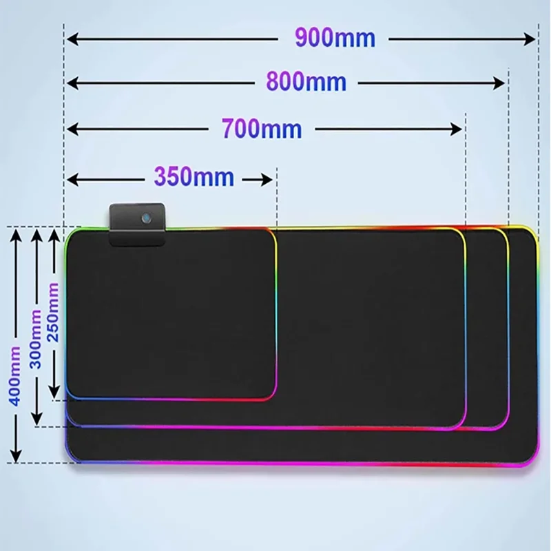 Игровой коврик для мыши Космос RGB Светодиодный светящийся клавиатуры и ноутбука