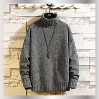 new autumn and winter youth high neck thick line knitted sweater mens warm sweater