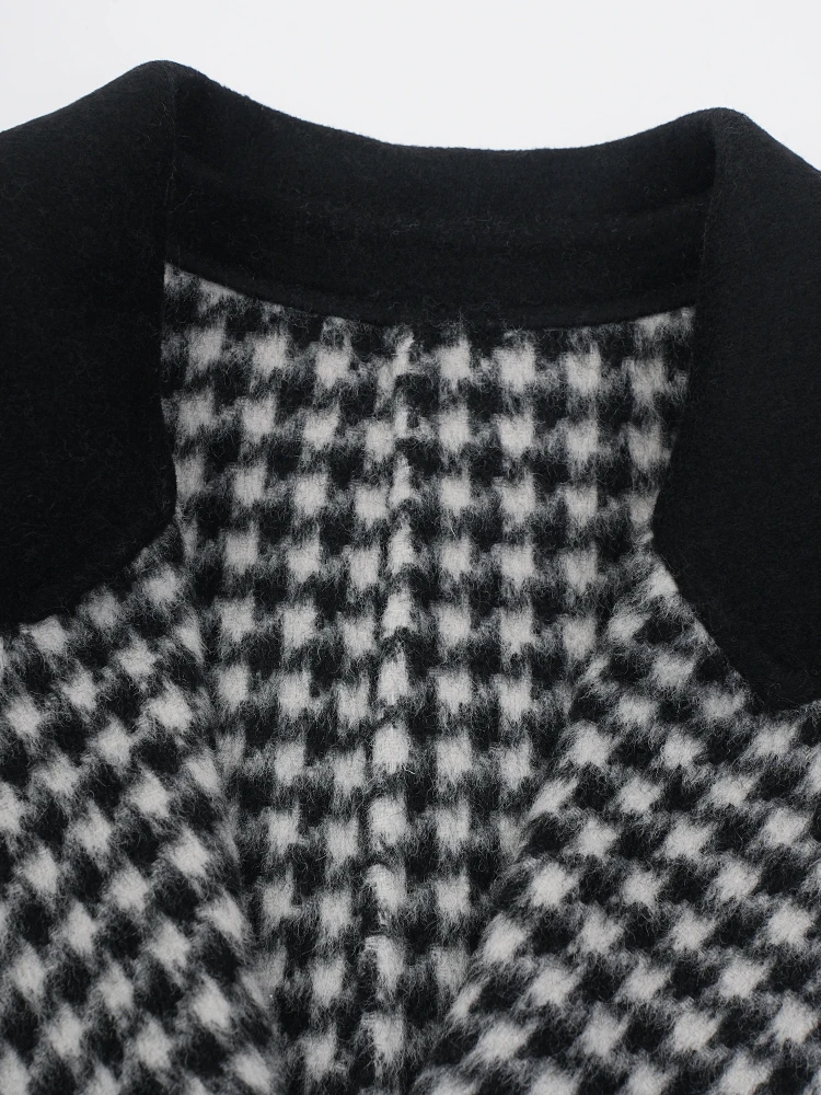 IEQJ элегантное женское шерстяное пальто с зубчатым воротником свободное