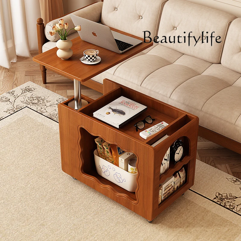 ść w antycznym stylu podnoszony stolik z litego drewna mały kawowy do użytku domowego