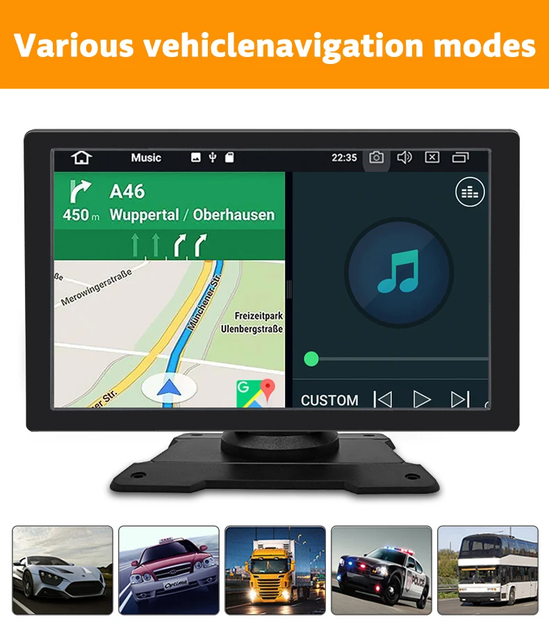 9'' Portable Wireless Carplay And Wireless Android Auto Car Radio Multimedia Video Player Touch Screen For VW Nissan Toyota