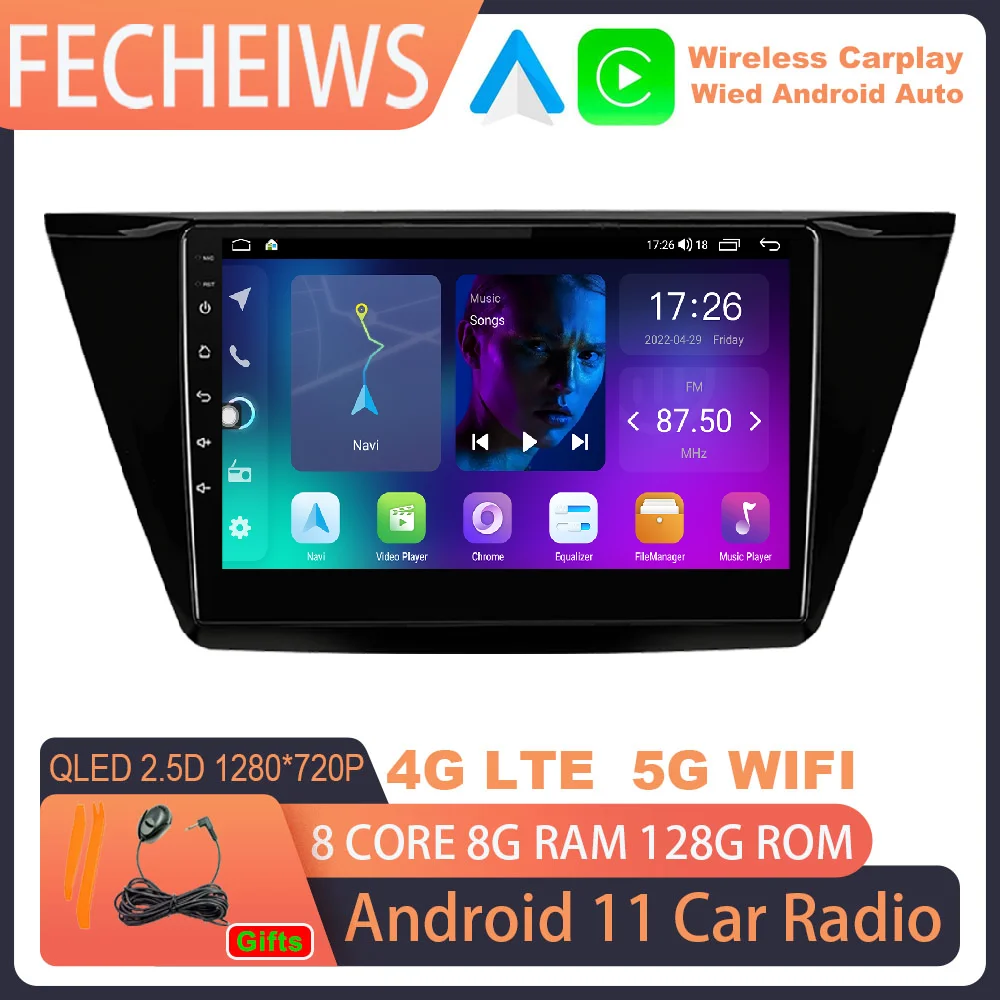 

10.1 inch Android 11 For VW Volkswagen Touran 2016 - 2018 Car Radio Multimedia Video Player Navi GPS Head Unit Carplay Auto