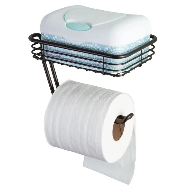 

Wall-mounted Toilet Paper Holder with Shelf