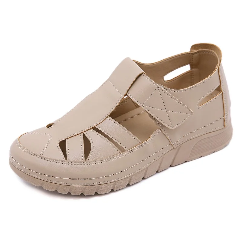 

Women‘s Shoes Sandals Fashion Baotou Wedge Platform Sandals Ladies Retro Rome Sandalias Mujer Slip on Beach Shoes Footwear