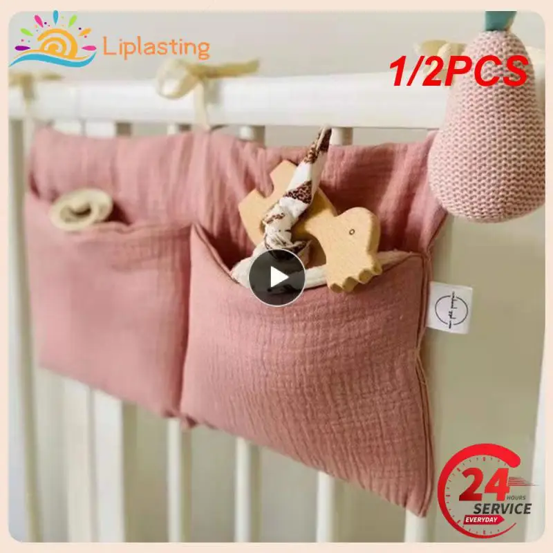 

1/2PCS 25*20cm Multifunctional Baby Diapper Bag Reusable Solid Color Travel Nappy Pouch Soft Cotton Mummy Storage Bag Baby