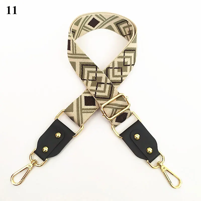 

New Ethnic Style Jacquard Bag Strap Wide Adjustable Shoulder Messenger Bag Belt Retro Handle For Handbag Bag Accessories