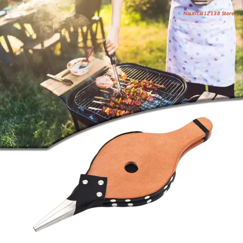 

Manual Blower Delicate Retro BBQ Fan Wooden Air Blower Barbecue Fireplace Campfire Coal Blower Outdoor Picnic Accessory
