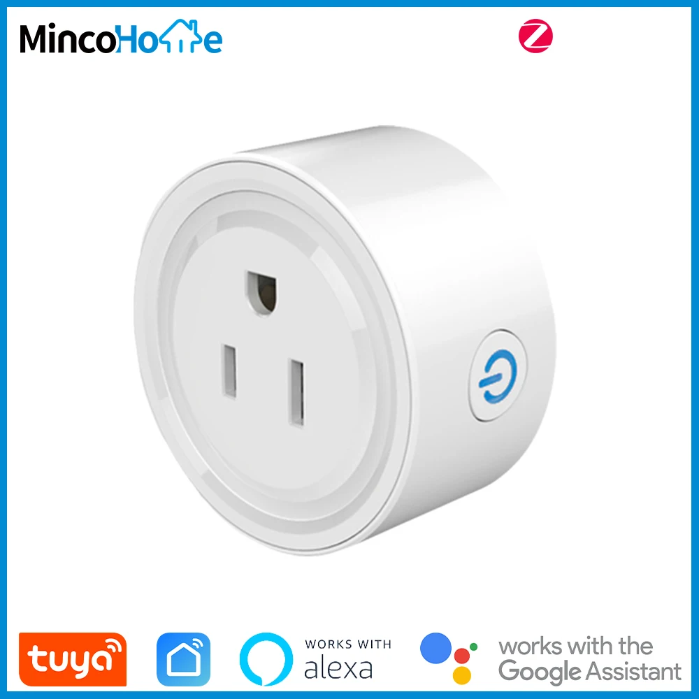 

Tuya Zigbee Smart Plug 10A US Mini Socket Timer Remote Control Works with Alexa, Google Home,Voice Control
