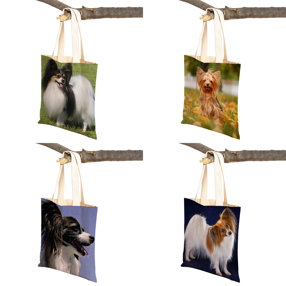 Модная Милая женская Холщовая Сумка для покупок миниатюрная сумка йоркширского