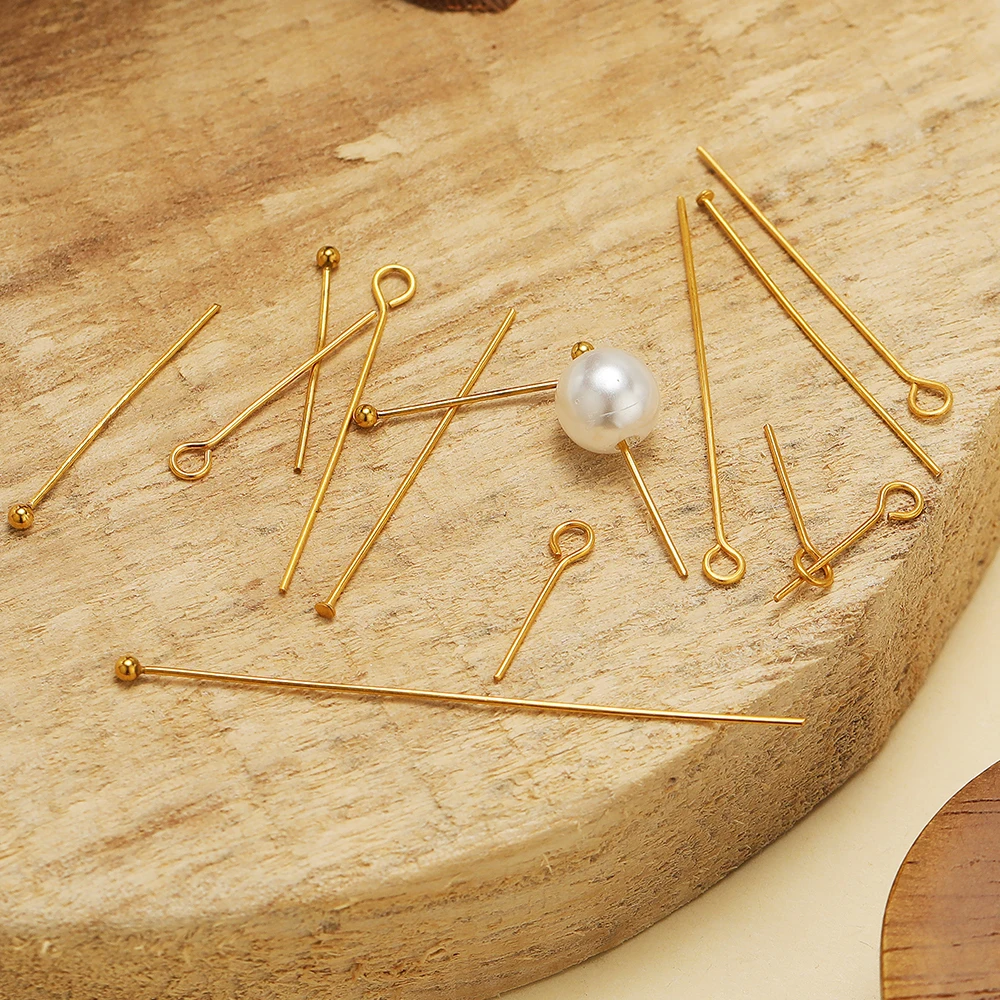 100/50 шт. иглы для глаз из нержавеющей стали Т-образная плоская головка и шпильки с