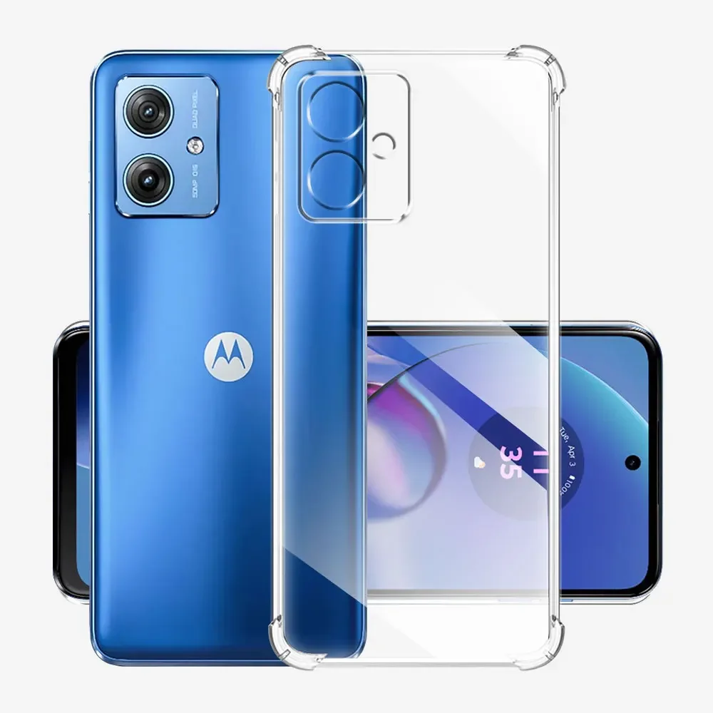 Чехол для Motorola Moto G54 противоударный прозрачный мягкий силиконовый чехол из ТПУ