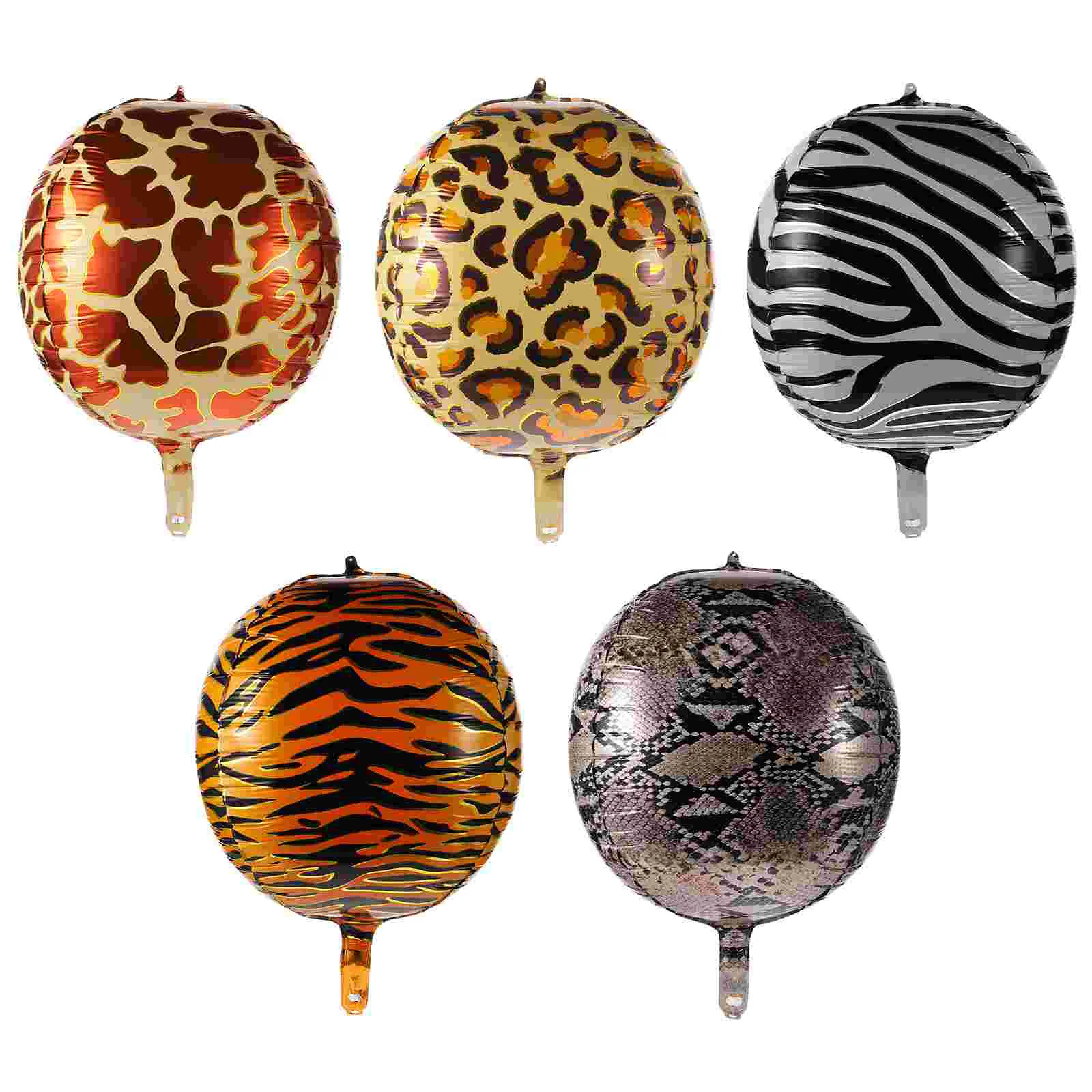 

5 Pcs Party Balloons Leopard Print Balloons Wedding Balloons Wildlife Decor Jungle Party Decor Foil Balloons