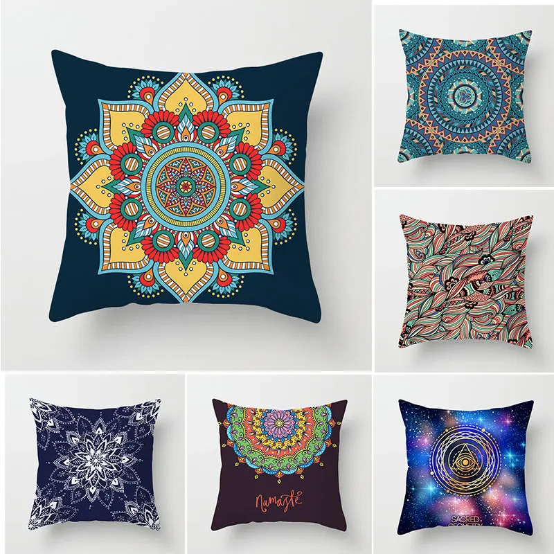 

Богемные наволочки 45x45 см, наволочки в этническом стиле с геометрическим рисунком, винтажные искусственные наволочки для дивана, гостиной