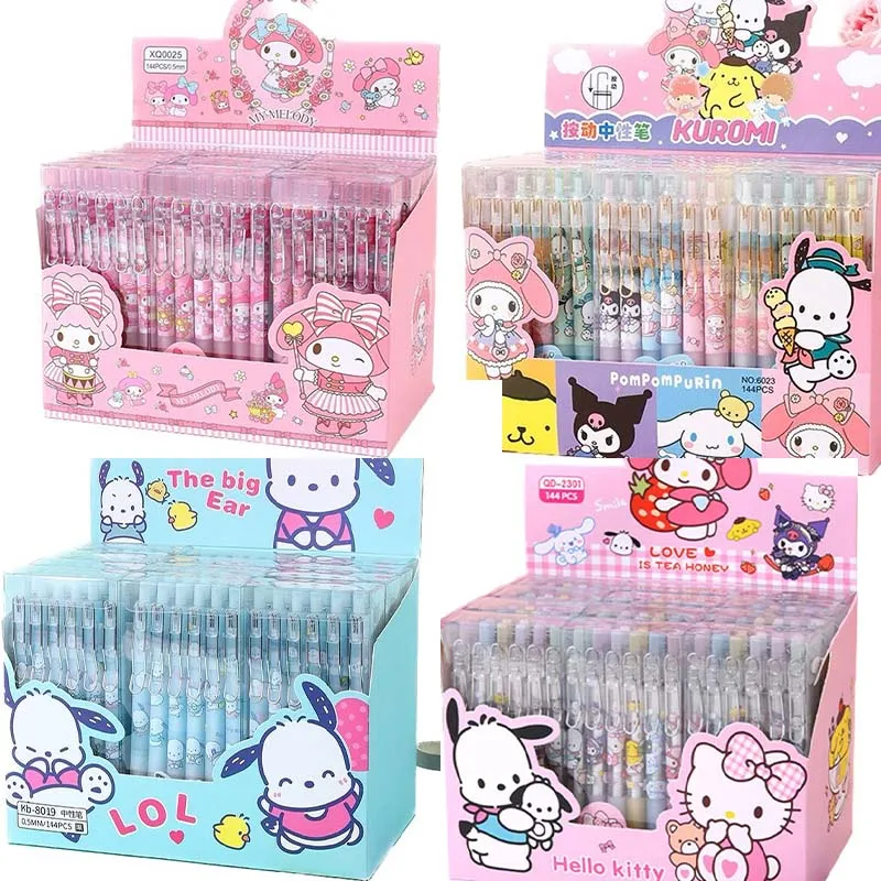 12-Piece Set of New Sanrio Cute Gel Pens: Kuromi, Melody, Cinnamoroll, Pochacco – Ideal Stationery for Students, Perfect Tool for Writing, 0.5mm Black Ink for School and Exams 12-Piece Set of New Sanrio Cute Gel Pens: Kuromi, Melody, Cinnamoroll, Pochacco – Ideal Stationery for Students, Perfect Tool for Writing, 0.5mm Black Ink for School and Exams