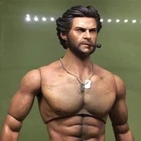 16 male soldier hugh jackman send cigars head sculpture model accessories fit 12 inch action figures body in stock