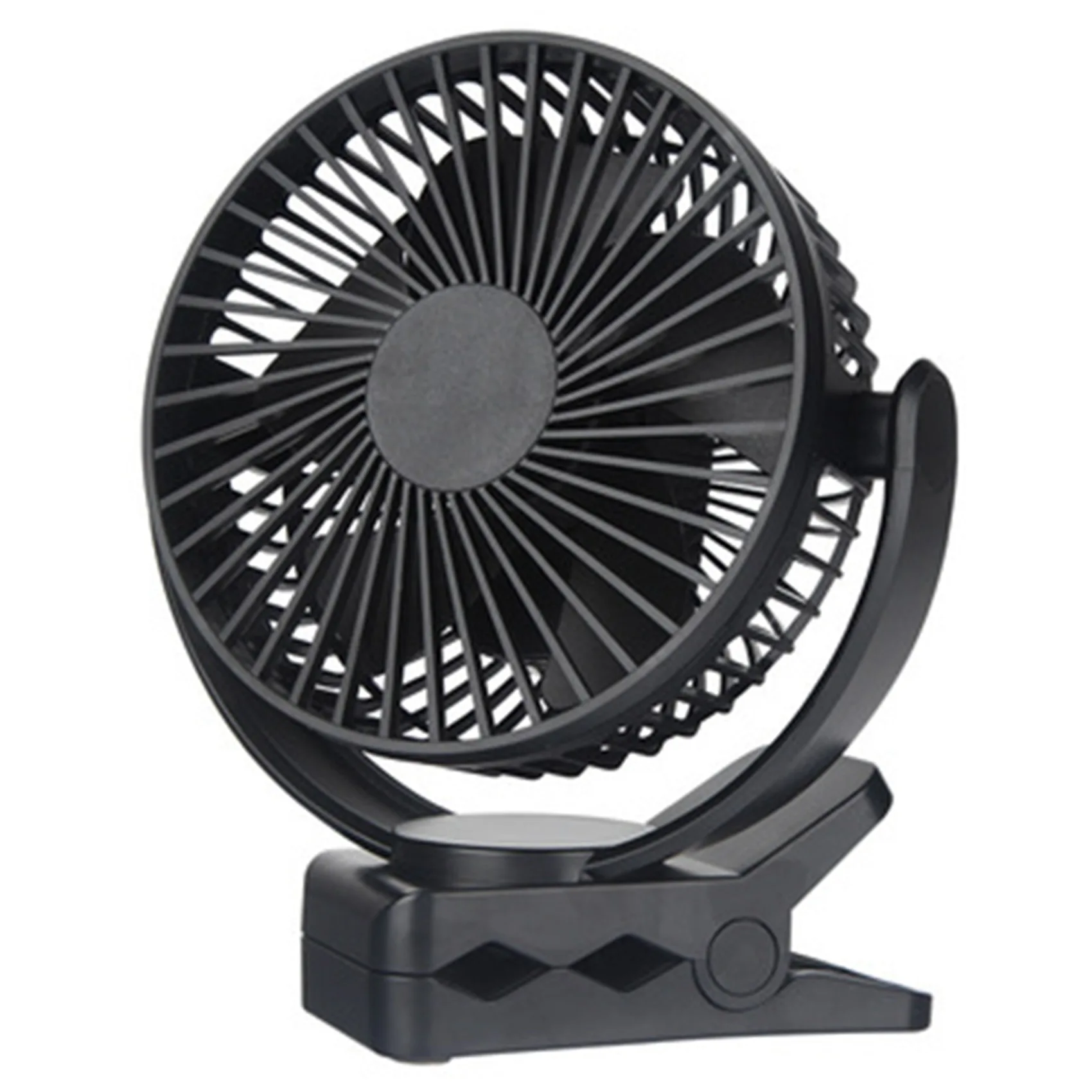 

USB Portable Fan, 3 Speeds, Sturdy Fixture, Super Airflow, Very Suitable for Golf Cart Outdoor Camping Hurricane (Black)