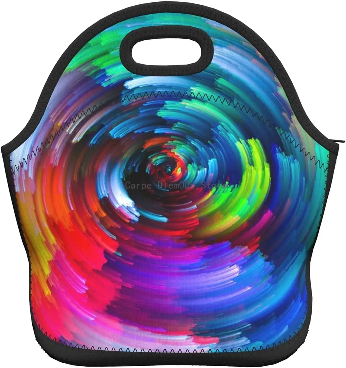 

Colorful Rainbow Spiral Neoprene Lunch Bag/Lunch Box/Lunch Tote/Picnic Bags Insulated Cooler Travel Organizer School Work Office