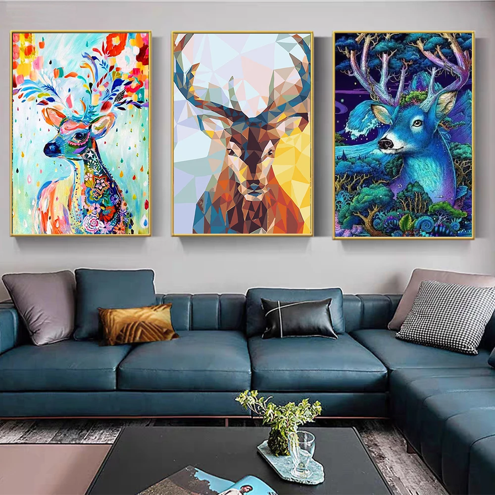 Алмазная живопись 5D сделай сам Антилопа полная мозаика лось стразы вышивка