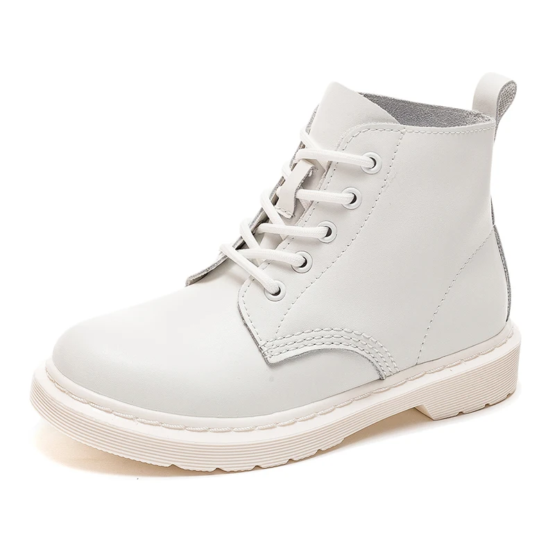 

Женские белые ботинки до щиколотки, осенне-зимняя обувь, женская модель, весна-зима 2022, Размеры 35-44