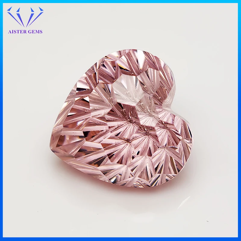 Новые Padparadscha 6x6 мм сердце пиротехническая огранка драгоценные камни с кубическим