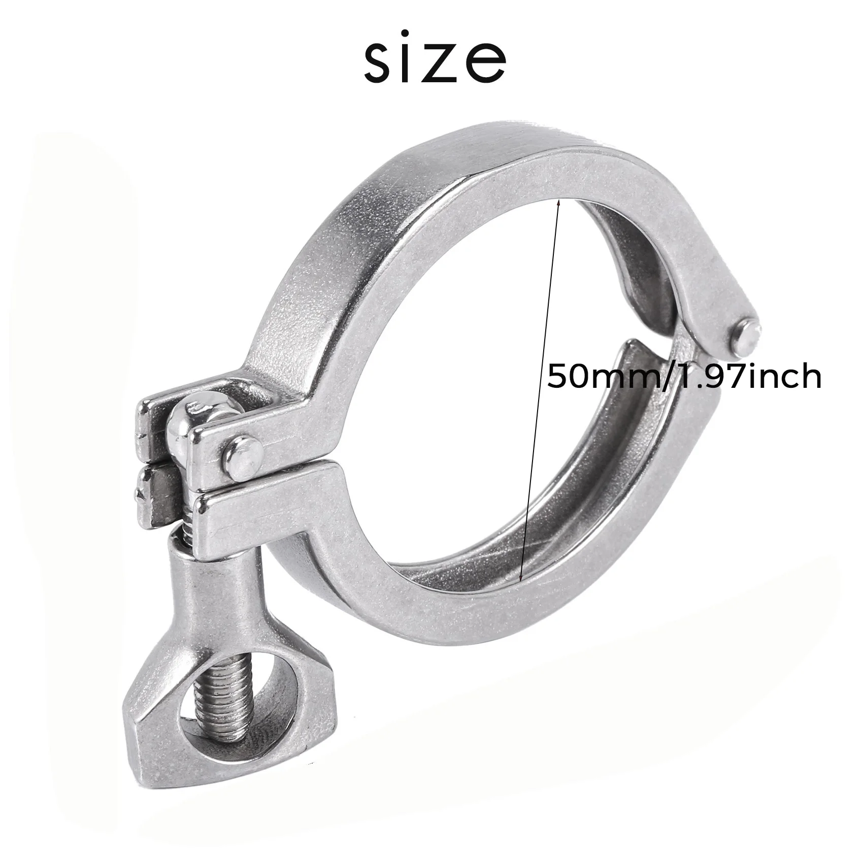 2 шт. стальной одинарный штифт Tri-Clamp сверхмощный тройной зажим с барашковой