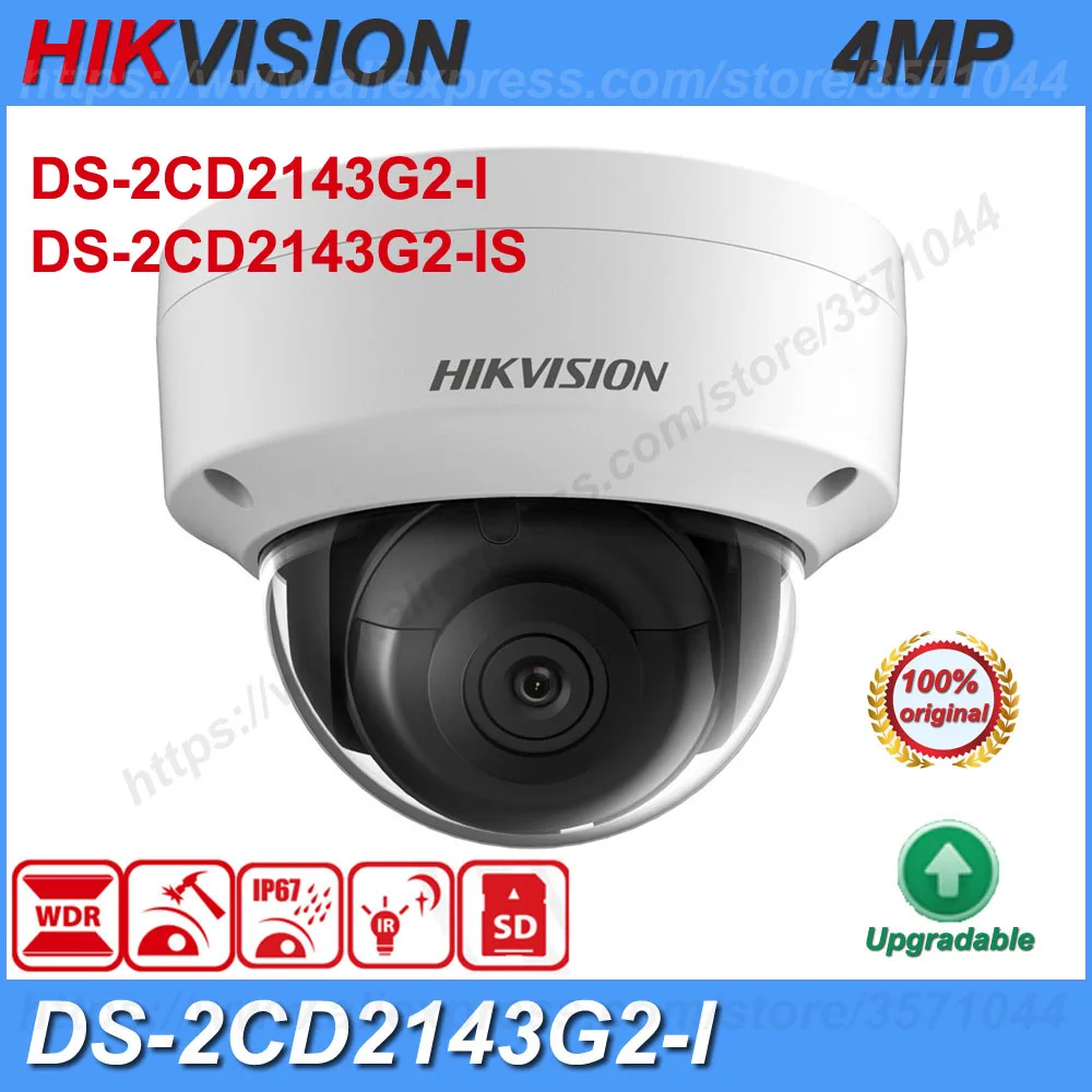 

Original Hikvision DS-2CD2143G2-I 4MP DS-2CD2143G2-IS H.265+ IP67 IK10 POE IR AcuSense CCTV Network Dome IP Camera